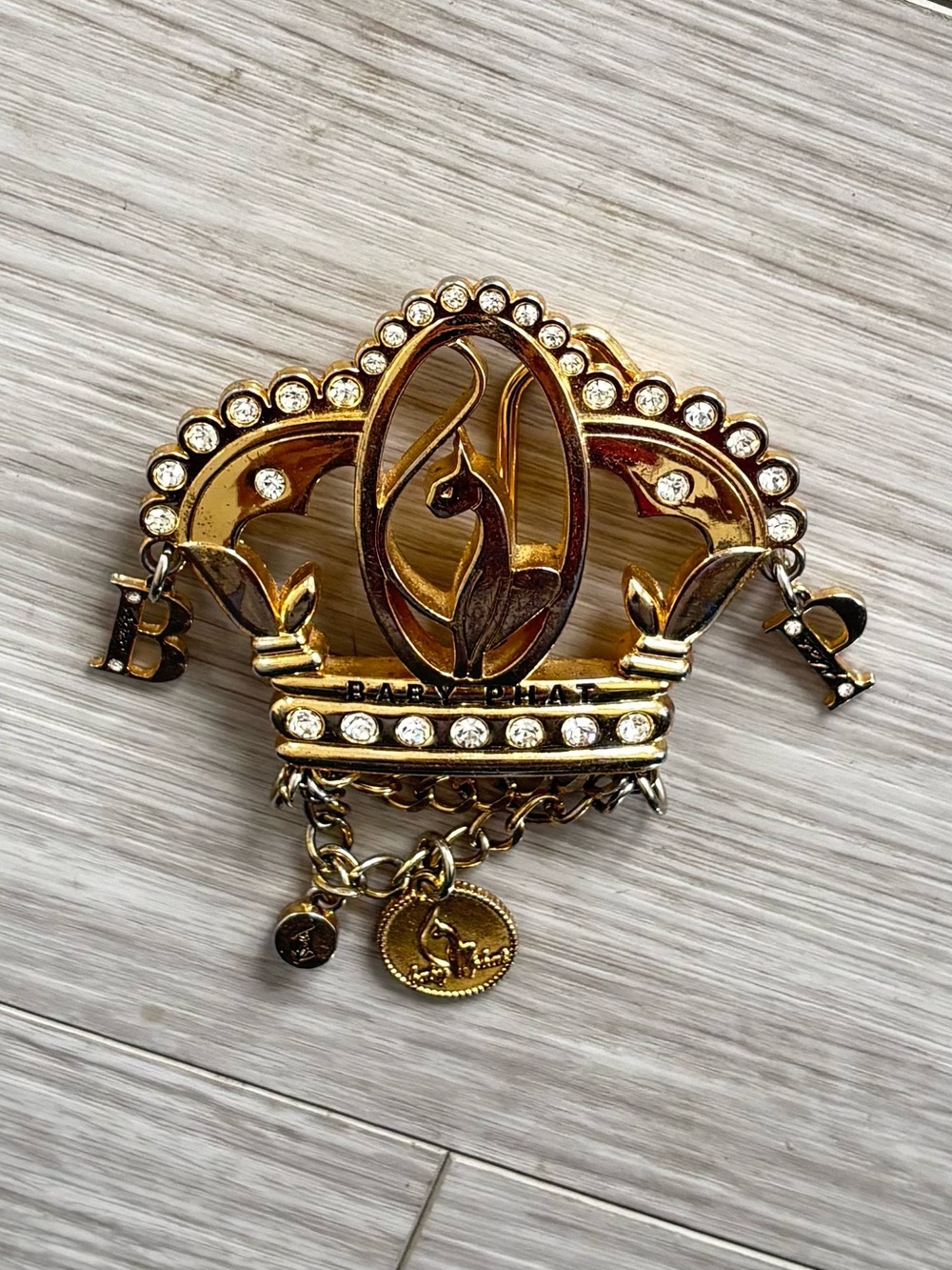 Babyphat Gold Belt Buckle RARE Mcbling Y2K Vintage